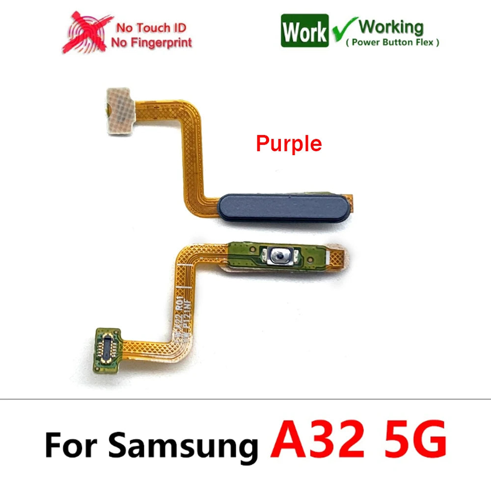 New For Samsung A12 A22 A32 4G 5G Fingerprint Sensor Home Return Key Menu Button Flex Ribbon Cable Samsung phone repair parts
