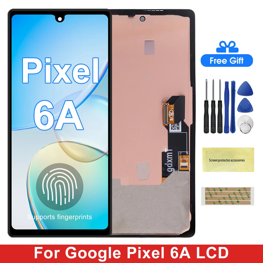 OLED  For Google Pixel 6A LCD Display Touch Digitizer Screen For Google Pixel 6a Lcd 6A Screen with frame 100% Tested Google phone repair parts