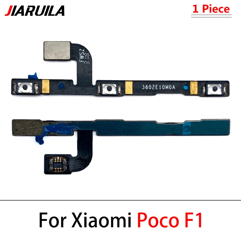 10Pcs, Power On Off Volume Side Button Key Flex Cable For Xiaomi Poco F4 F5 M3 M4 X3 X4 X5 X6 Pro 4G 5G GT Xiaomi  Xiao mi phone repair parts