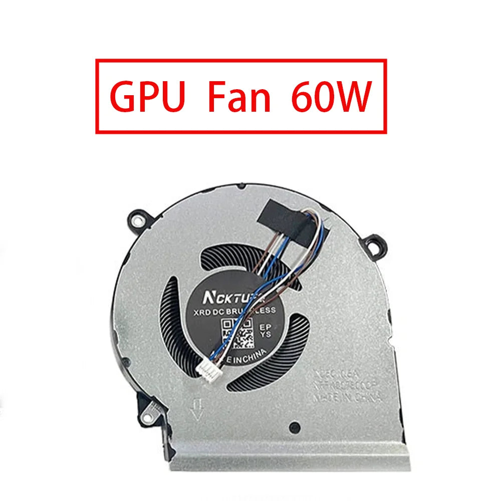 Original CPU GPU Cooling Fan For HP Omen 4 Pro 15-DC TPN-Q211 15-DC0011NR 15-DC0025CA 60W HP laptop repair parts