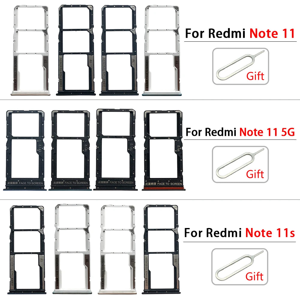 10Pcs, New For Xiaomi Redmi Note 11 11s Pro Plus 4G 5G SIM Card Tray Slot Holder Replacement Parts  Xiaomi  Xiao mi phone repair parts