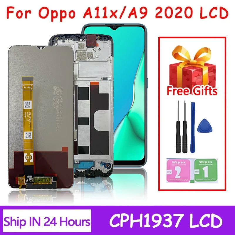 A11X Display Replacement  For OPPO A9 2020 LCD CPH1937 CPH1939 CPH1941 Display Touch Screen Digitizer Assembly Repair Parts Oppo phone repair parts Realme phone repair parts