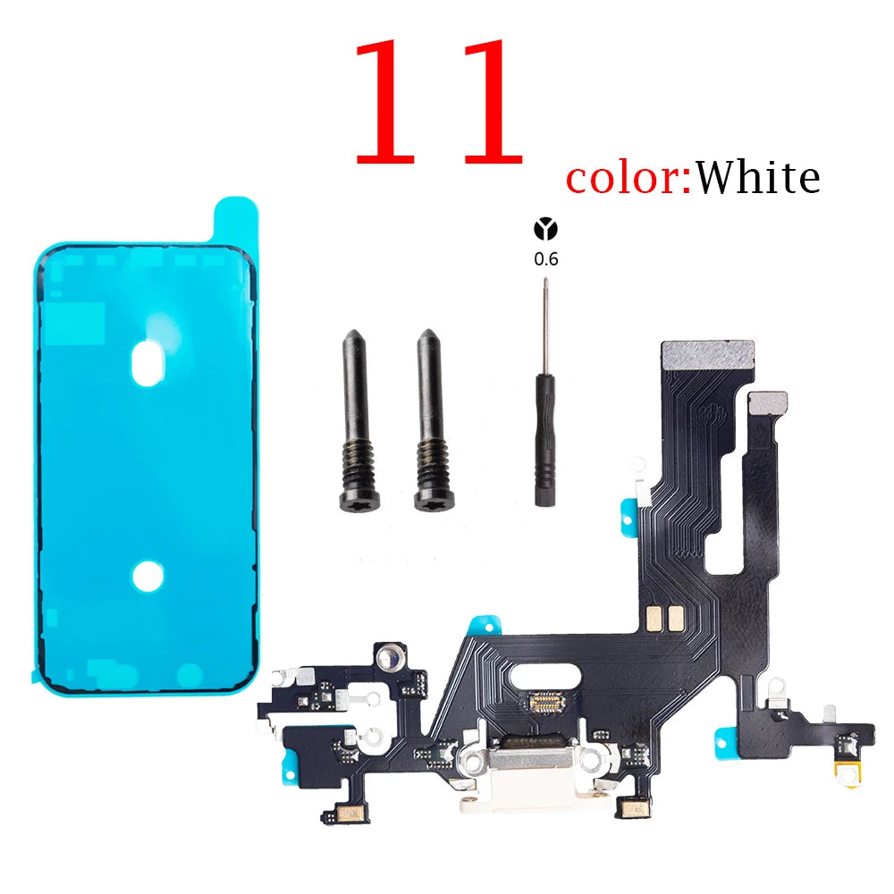 Charging Flex Cable For iPhone 11 Pro Max USB Plug Charger Port Dock Connector With Mic Headphone Audio Jack Flex Cable iPhone phone repair parts