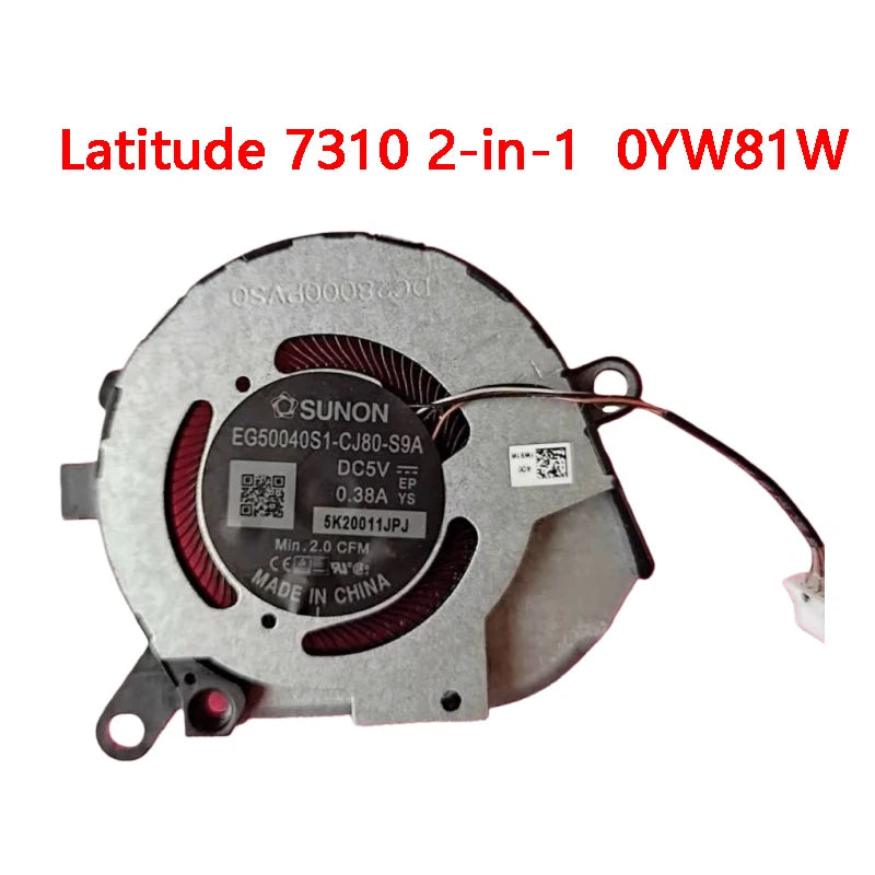 NEW ORIGINAL Laptop CPU Cooling Fan For DELL Latitude 7310 7410 2-in-1 P34S 0YW81W 0PJG0 7310 03NVJ1 Dell laptop repair parts
