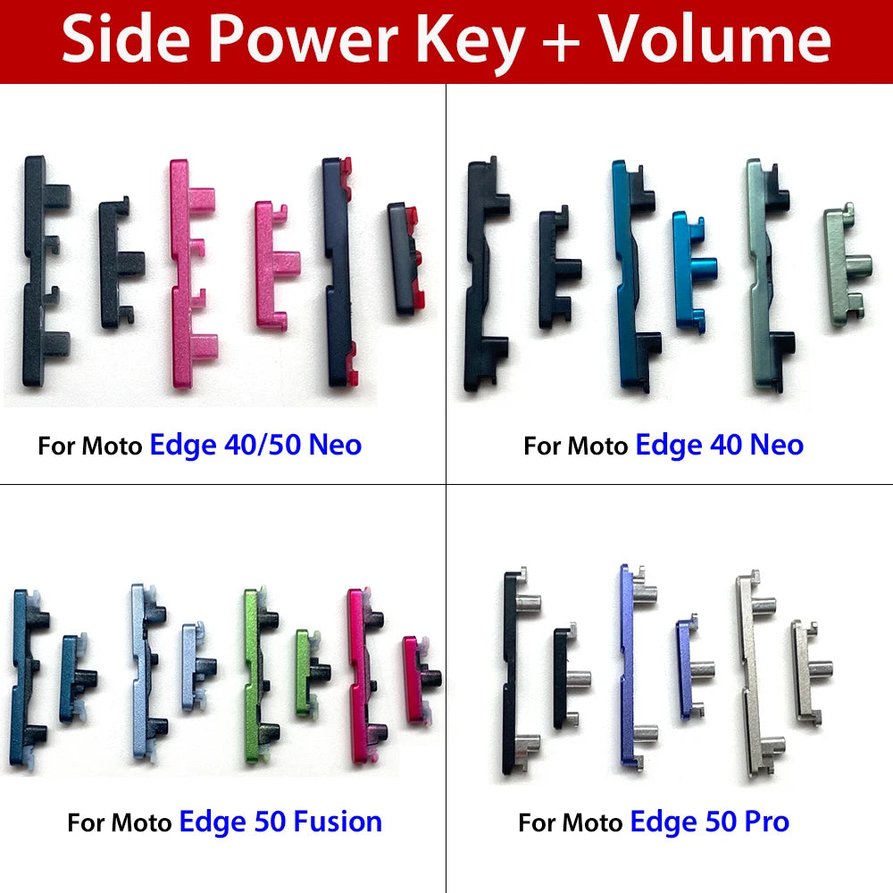 Power Volume Side Button Key External Plastic Button For Motorola Moto Edge 40 50 Neo Pro Fusion Motorola phone repair parts