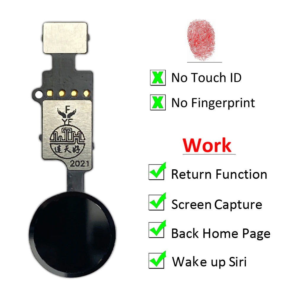 10Pcs/Lot, Universal Home Button with Flex Cable for iPhone 7G 7 Plus 8 8 plus Home button return functions Flex Cable iPhone phone repair parts