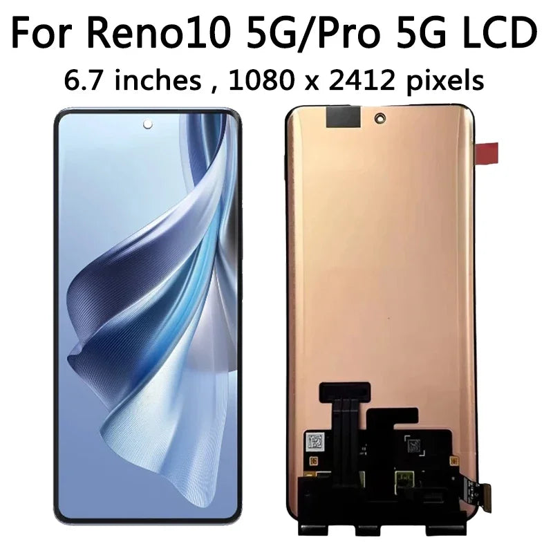 Reno 10 CPH2531 Display Screen For Oppo Reno 10 Pro CPH2525 LCD Display Touch Screen Digitizer For Reno10 Pro+ Plus CPH2521 Oppo phone repair parts Realme phone repair parts