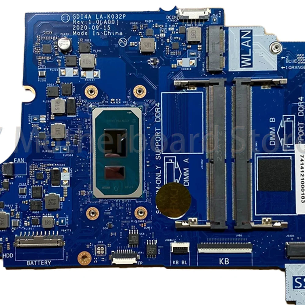 Laptop Motherboard LA-K032P For Dell Vostro 3400 3500 Inspiron 3501 Notebook With CPU I3-1115G4 I5-1135G7 I7-1165G7 100% Tested Dell laptop repair parts