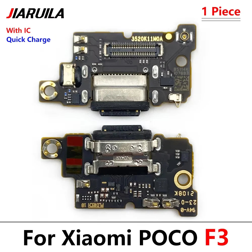 New USB Charging Port Charger Board Flex Cable For Xiaomi Poco F3 PocoF3 Dock Plug Connector With Microphone Xiaomi  Xiao mi phone repair parts