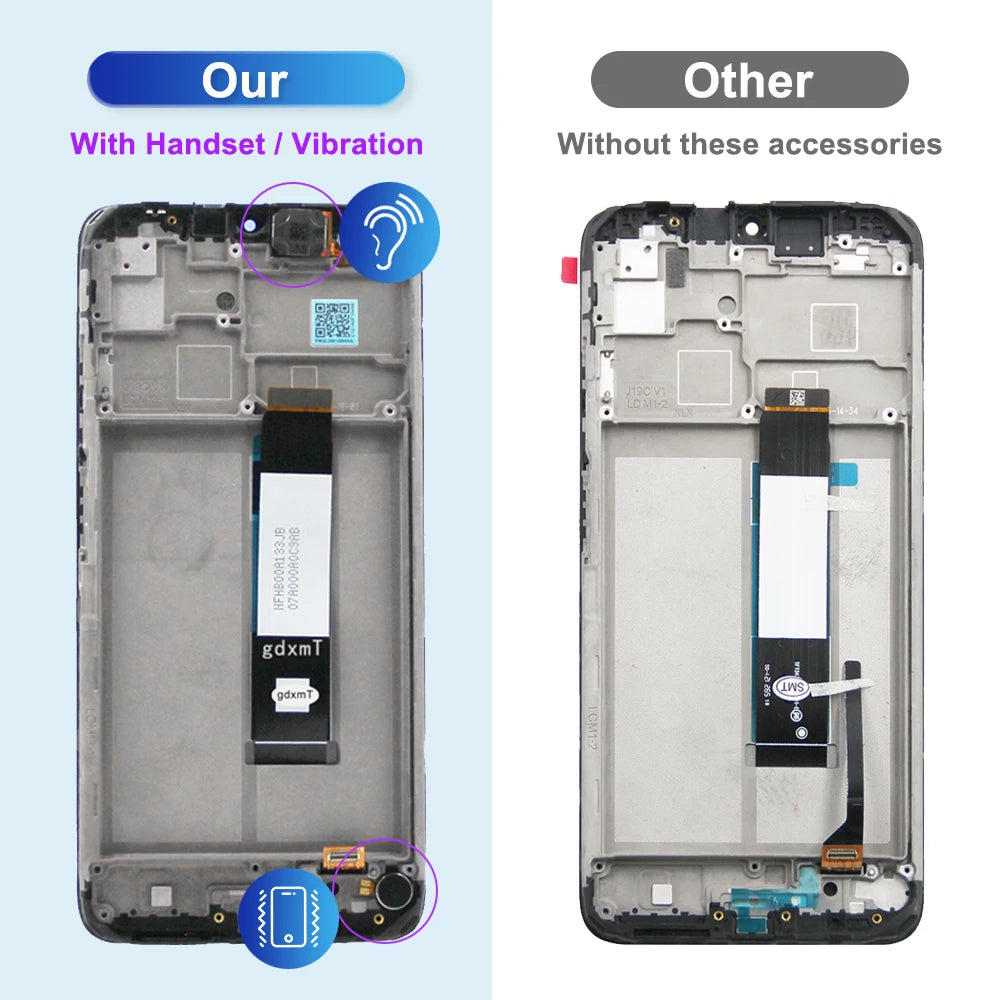6.53" Screen for Xioami Redmi 9T Lcd Display Digital Touch Screen with Frame for Xiaomi Poco M3 M2010J19CG Replacement Parts Xiaomi phone repair parts