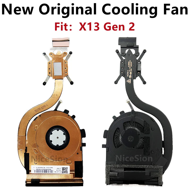 New Original For Laptop Lenovo Thinkpad X13 Gen 2 CPU Cooling Fan Heatsink Radiator FRU PN:5H41B77171 5H41B77172 5H41B77173 Lenovo laptop repair parts