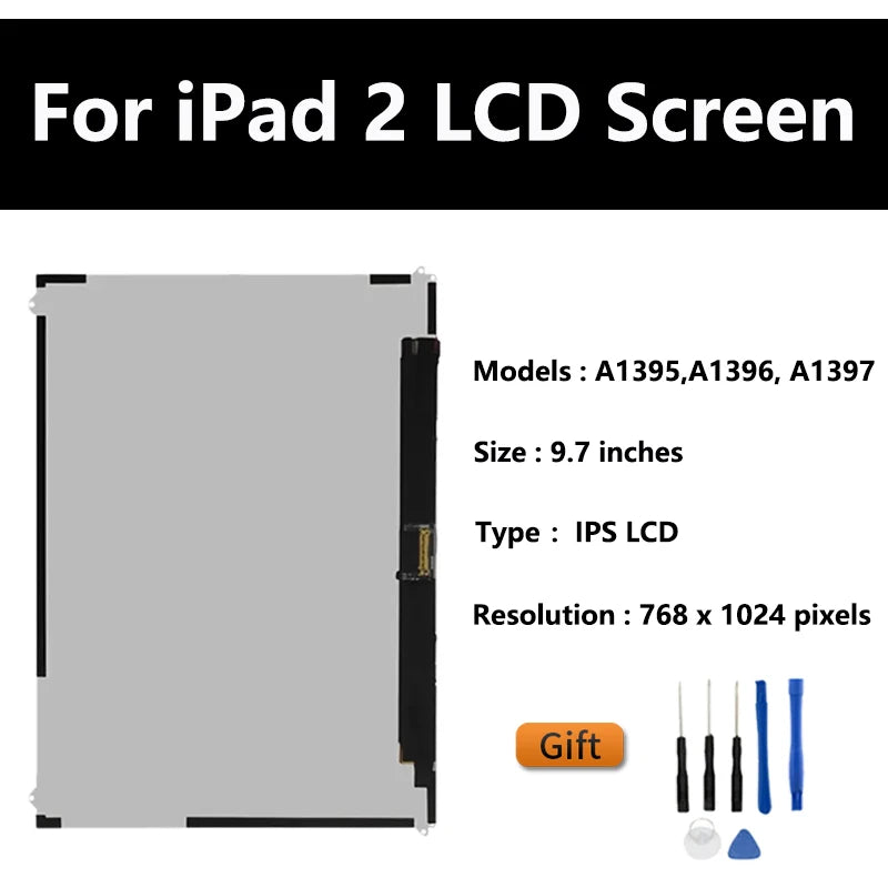 For Apple iPad 2 IPad3 IPad4 A1397 A1395 A1416 A1403 A1459 A1460 LCD Display Touch Screen Digitizer Panel Assembly Replacement  iPad repair parts