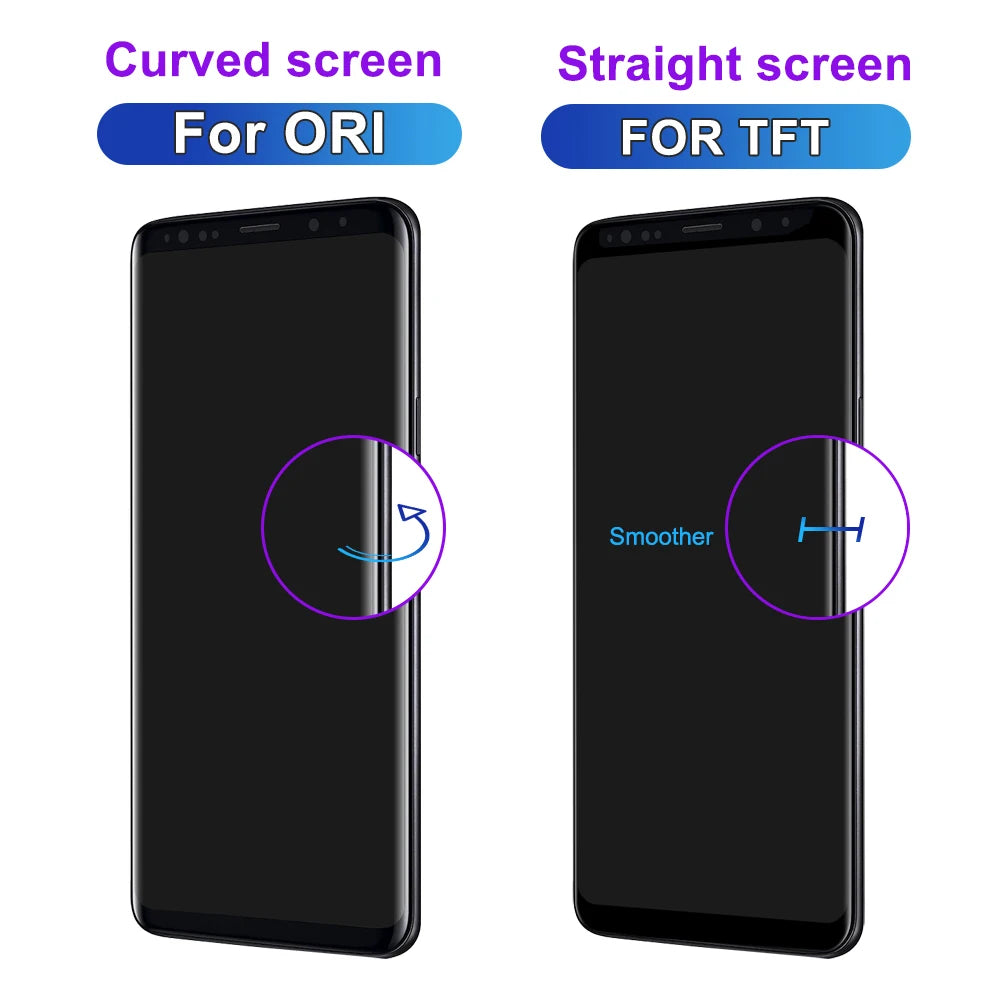 S9 Plus Display Screen Assembly for Samsung Galaxy S9+ G965F G965F/DS Lcd Display Digital Touch Screen with Frame Replacement Samsung phone repair parts