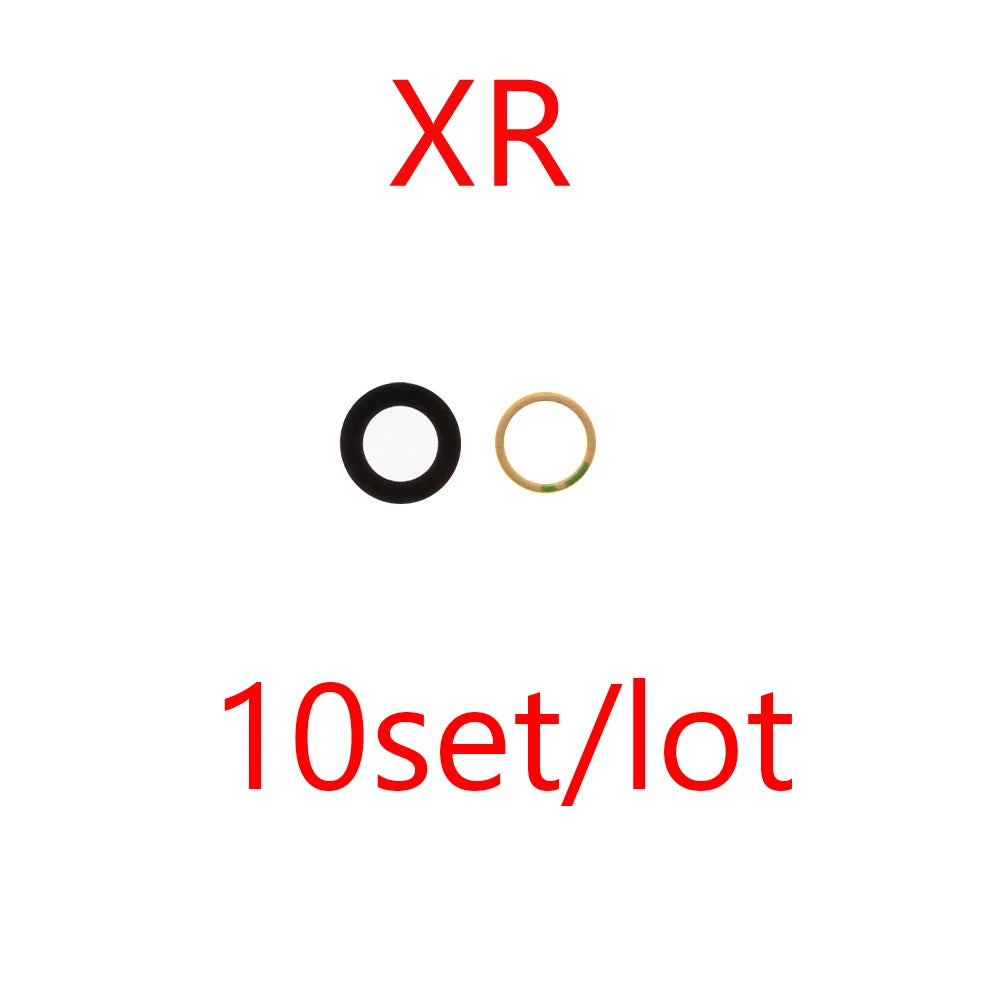 10pcs Rear Back Camera Lens Glass for iPhone 14 13 Pro Max 12 11 ProMax Mini XR XS XSMax X 7 8 Plus 6 6s SE with Glue Sticker iPhone phone repair parts