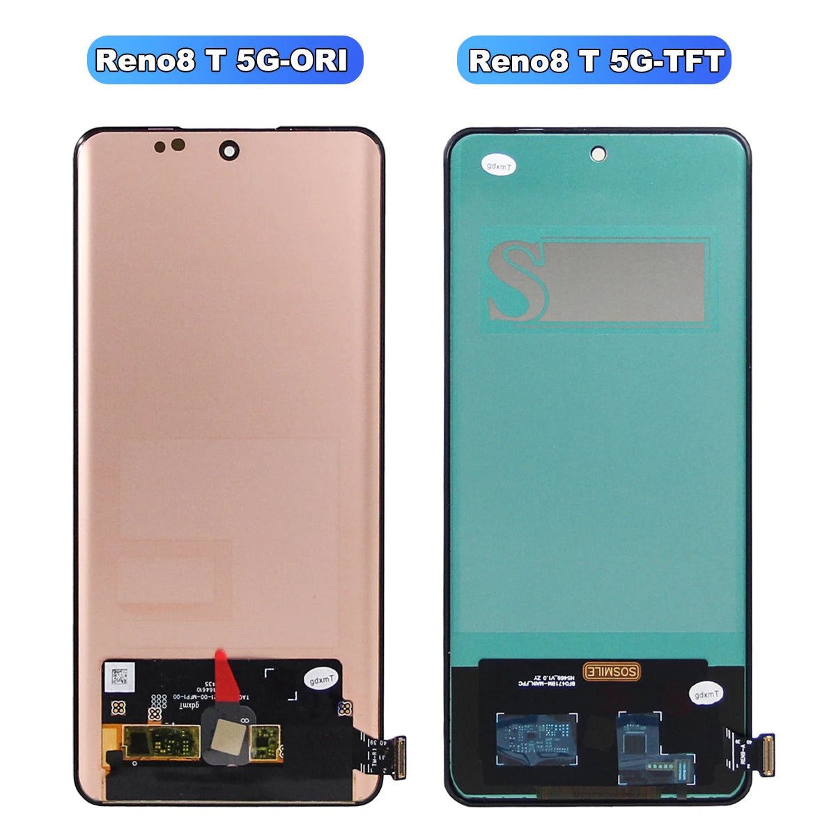 Super Amoled/TFT For Oppo Reno8 T 8T 5G LCD Display Touch Panel Digitizer For Reno8 T 5G CPH2505 LCD With Frame Replacement OPPO phone repair parts