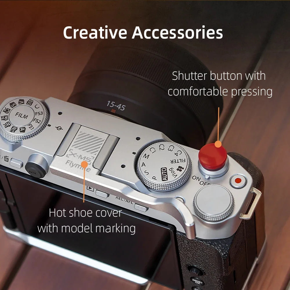 Flymile X-M5 Thumb Grip Aluminum Alloy Metal Thumb Up Grip for FUJIFILM X-M5 Camera with Hot Shoe Thumb Rest Support Holder Digital camera repair parts