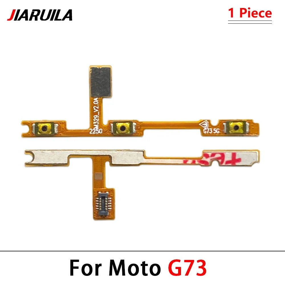 50Pcs, Power On Off Button Volume Key Button Flex Cable For Moto G22 G32 G52 G72 G82 G13 G23 G53 G73 G04 G14 G34 G54 G84 Motorola phone repair parts