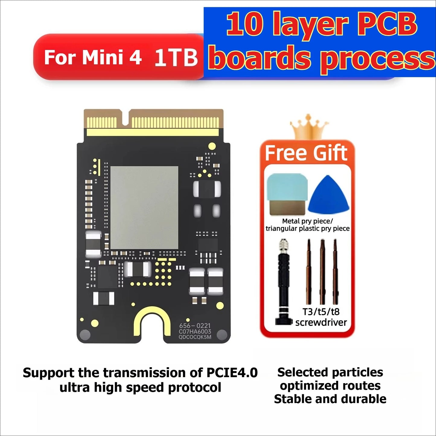 10 layer Solid State Drive SSD Kit 1T/2T For MAC MINI M4 Capacity Upgrade SSD New Particles Increase Speed Upgrade Memory