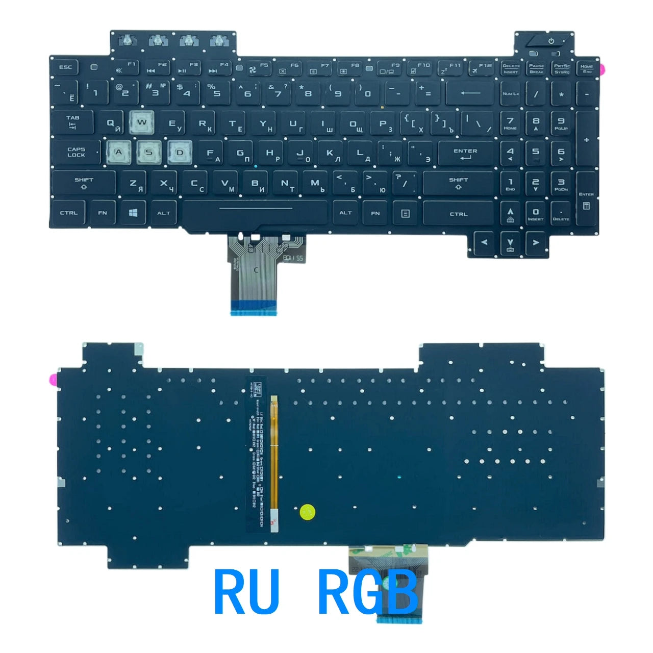 New US Russian Spanish Language  RGB Keyboard For ASUS ROG FX504 FX504GD FX504GE FX504GM FX80 FX80GM FX505 FX86 FX705 ASUS laptop repair parts