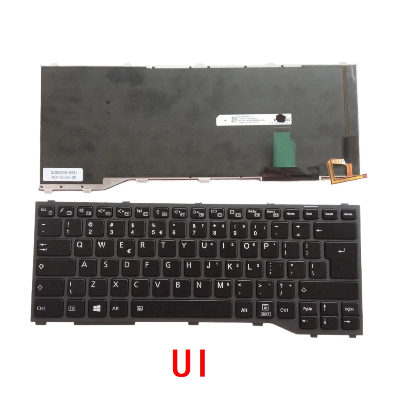 New UI Spanish UK Laptop Backlit Keyboard For Fujitsu Siemens Lifebook T937 T938 T939 Notebook PC Replacement
