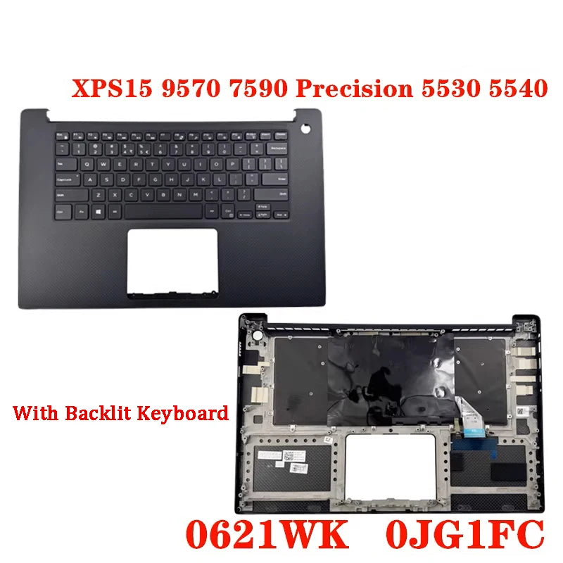 NEW ORIGINAL Laptop Top Case/LCD Back Cover Case Bottom Case for DELL XPS 15 9570 7590 Precision 5530 5540 0621WK 0JG1FC Dell laptop repair parts