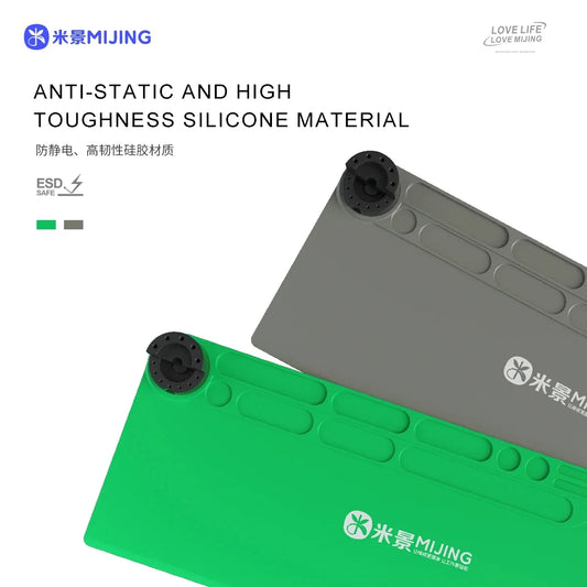 Mijing FM-11 FM-12 Multifunctional High Temperature Resistant Silicone Mat BGA for Mobile Phone Repair and Storage Work Mat Tool Professional Repair Tools