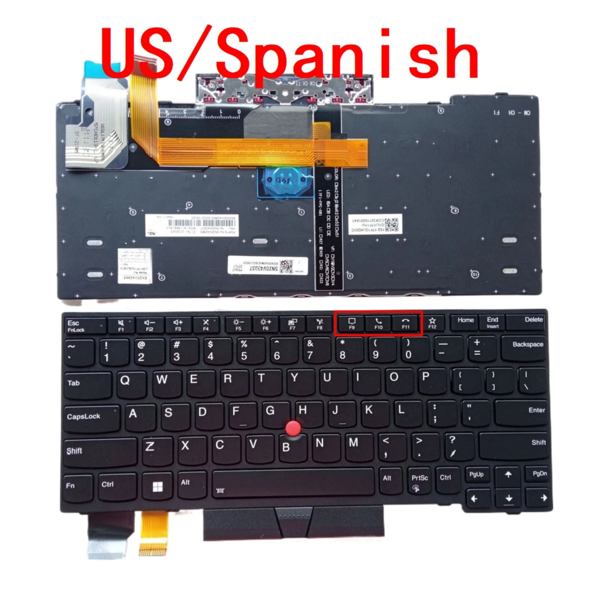 New Russian Spanish Laptop Backlit Keyboard For Lenovo Thinkpad X13 Gen 1 / L13 Gen 2 / L13 Yoga Gen 2 Notebook PC Replacement Lenovo laptop repair parts