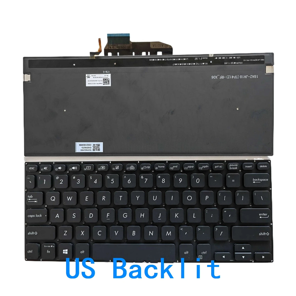New US Language  Backlit Keyboard For ASUS VivoBook Flip 14 TP412 TP412UR TP412FA TP412F Notebook PC Replacement Keyboard ASUS laptop repair parts