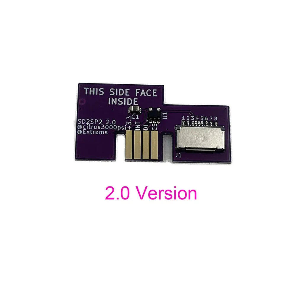 1PC  Replacement  2.0 Verison Micro SD Card Adapter TF Card Reader For GameCube NGC SD2SP2 SDLoad SDL Adapter Game console repair parts