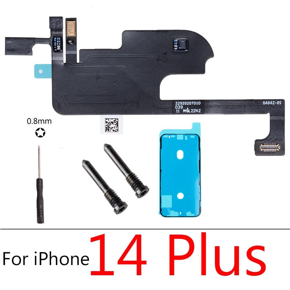 Earpiece Light Sensor Proximity Flex Cable for iPhone 16 Plus 15 ProMax No Speaker Sensor Ribbon iPhone phone repair parts