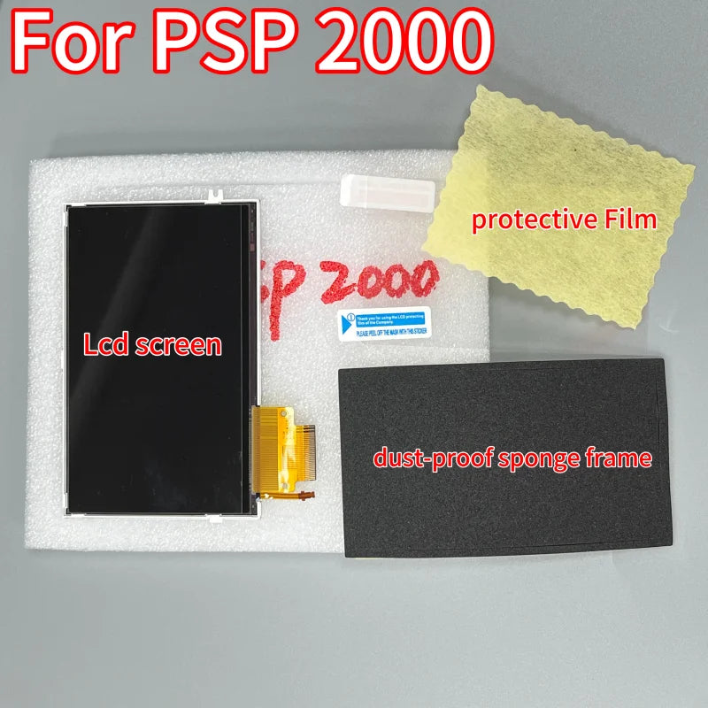 Replacement LCD Display Screen Compatible for PSP 2000 Psp2000 2001 2003 2004 2006 Series Console Repair Part 3in1 Set Game console repair parts