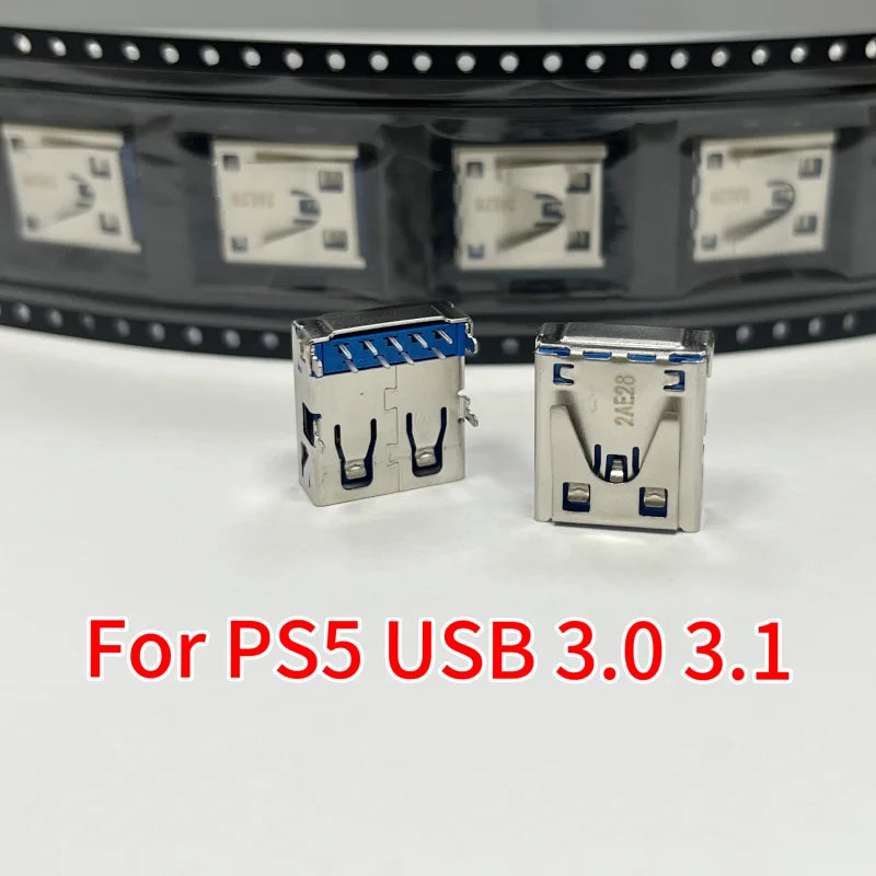30pcs/lot Original New for PS5 Console Tail Plug USB Connector 3.0 Female Socket 3.1 Hi Speed Usb Port Replacement Game console repair parts