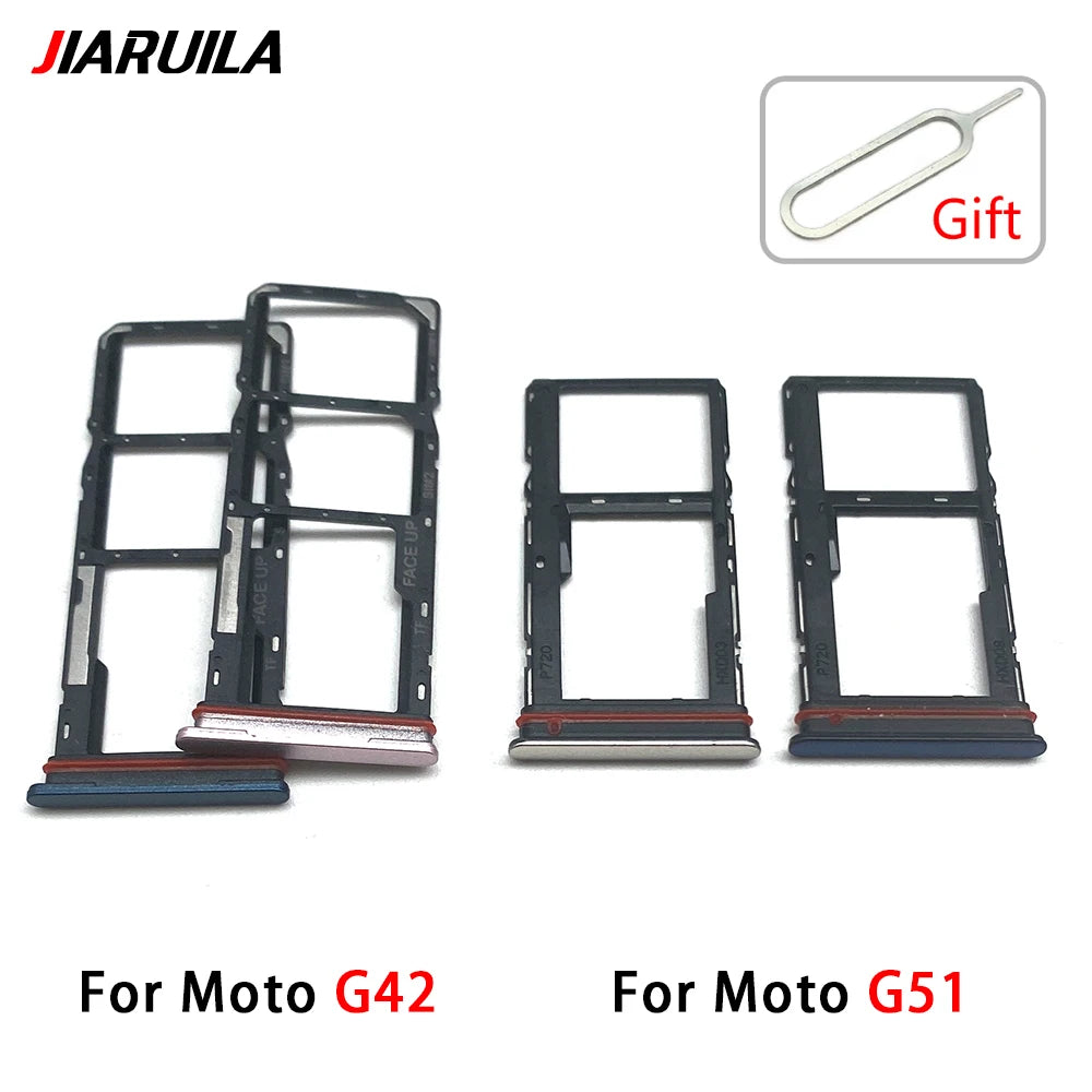 New For Motorola Moto G31 G51 G22 G32 G52 G62 G72 G71 SIM Card Slot SD Card Tray Holder Adapter Motorola phone repair parts