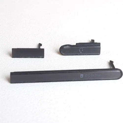 USB Charger Port Plug + Earphone +   & Sim cards Port Slot Cover for Sony Xperia M2 Aqua D2403 D2406 Sony phone repair parts