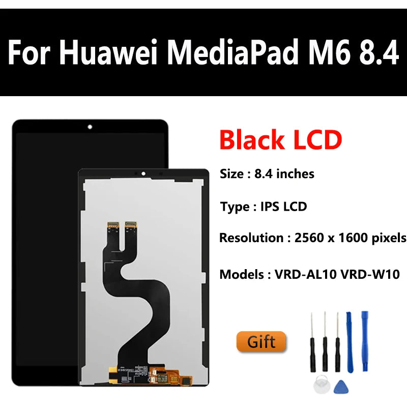 OEM LCD For Huawei MediaPad M6 Turbo VRD-AL10 VRD-W10 VRD-W09 Lcd Display Touch Screen Digitizer Assembly Tested Tablet repair parts