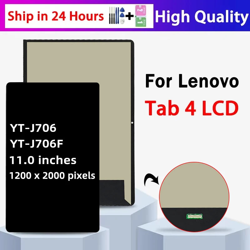 100% Tested J706 Display For Lenovo Yoga Tab 11 YT-J706F YT-J706X YT-J706 J706M Touch Screen LCD Display Assembly Tablet repair parts