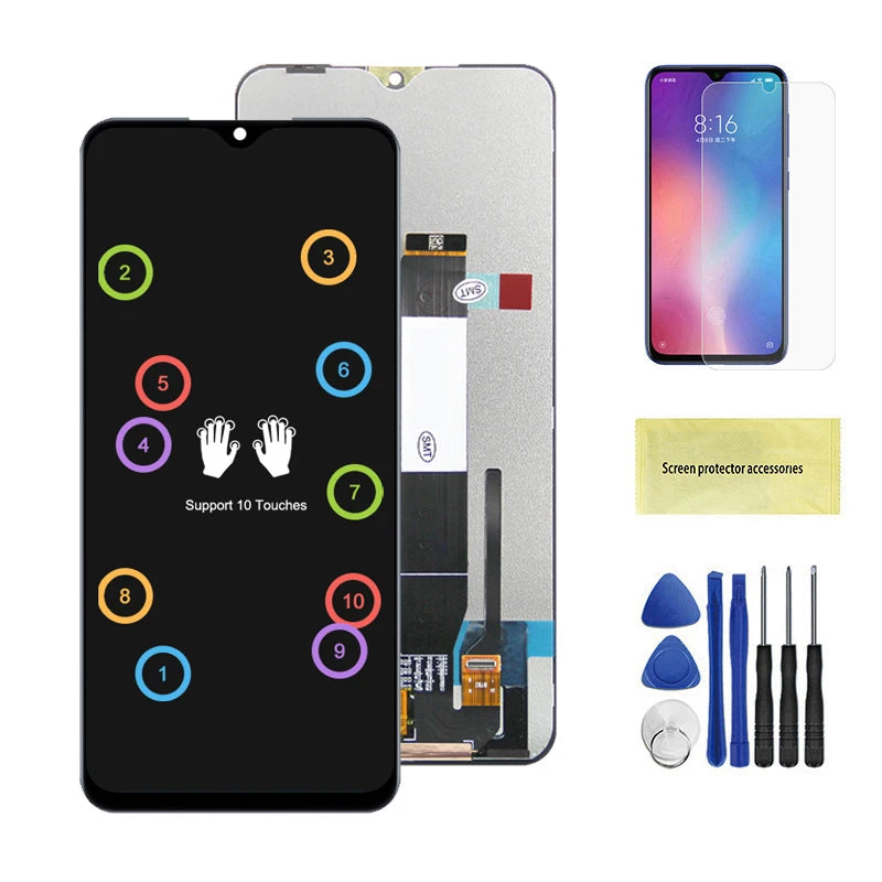 6.53" Screen for Xioami Redmi 9T Lcd Display Digital Touch Screen with Frame for Xiaomi Poco M3 M2010J19CG Replacement Parts Xiaomi phone repair parts