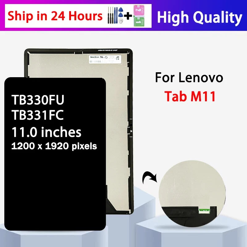 11”New For Lenovo Tab M11 TB330FU LCD Display Touch Screen Digitizer Assembly For Lenovo Tab K11 TB331FC TB330XU Display Tablet repair parts