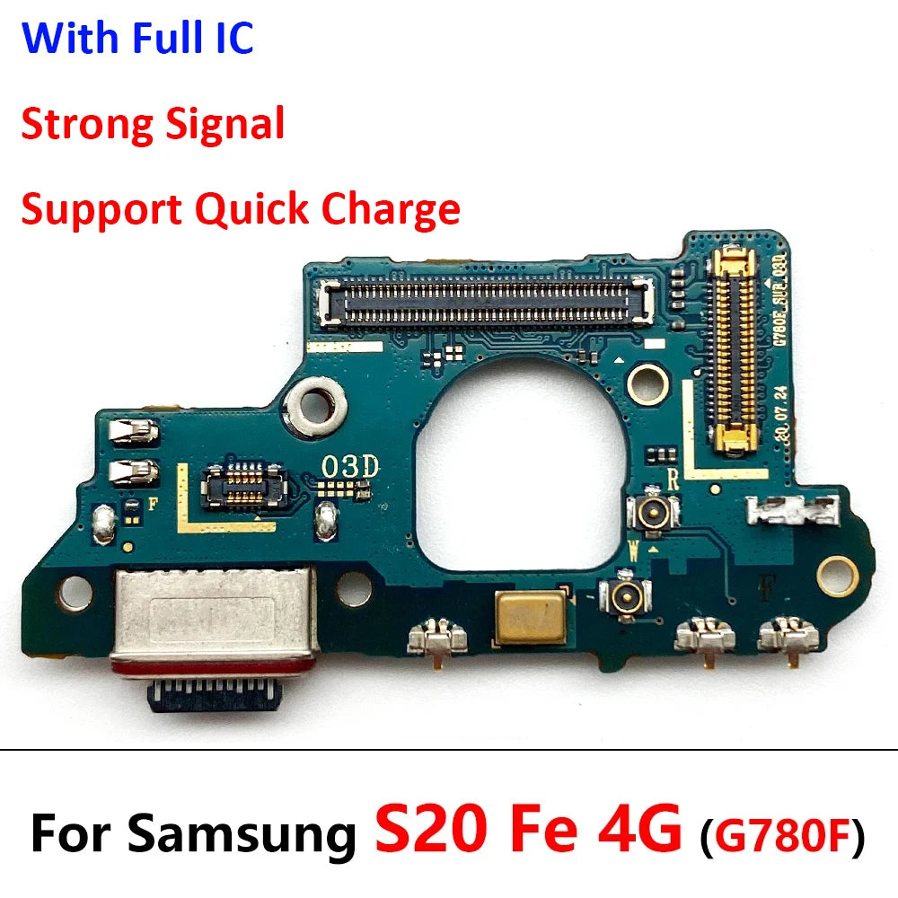 USB Charging Port Board Flex Cable Connector For Samsung S20 Fe 4G 5G G780 G780F G781 G781B Microphone Samsung phone repair parts