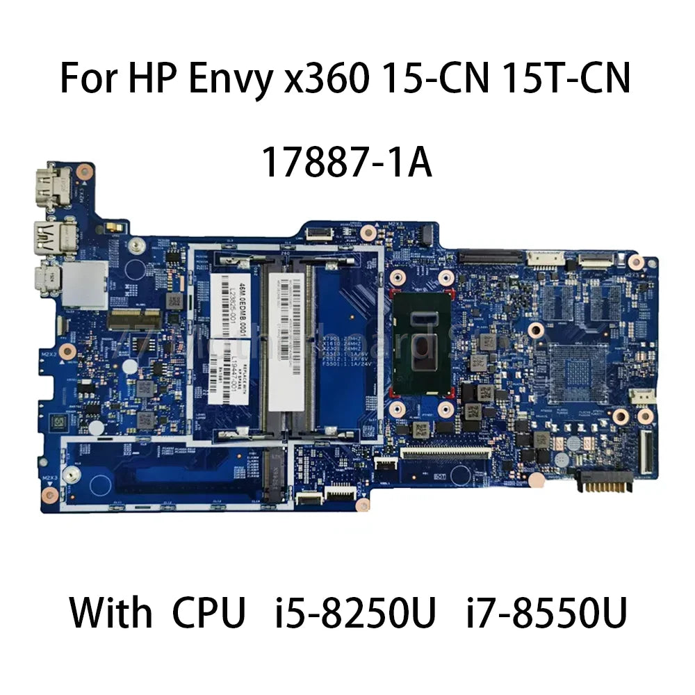 Laptop Motherboard 17887-1A For HP Envy x360 15-CN 15T-CN With CPU i5 8250U i7 8550U  L19448-601 100% Test HP laptop repair parts