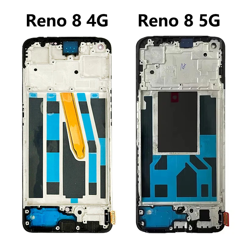 6.4“AMOLED For Oppo Reno8 CPH2359 LCD Display Touch Screen Digitizer Assembly For Oppo Reno 8 4G CPH2457 LCD With Frame  Oppo phone repair parts