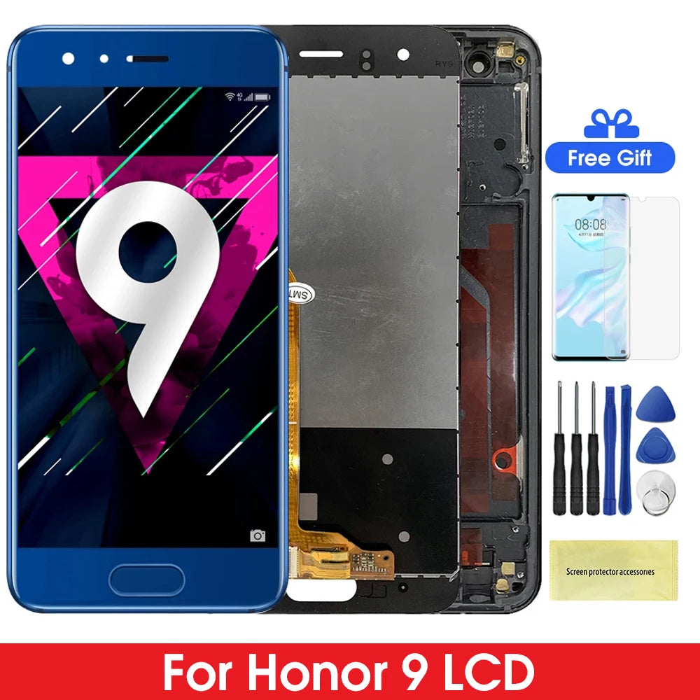 5.15'' Display Screen for Honor 9 Lcd Display Touch Screen Digitizer Assembly for Honor9 STF-AL10 STF-AL00 Replacement Honor phone repair parts