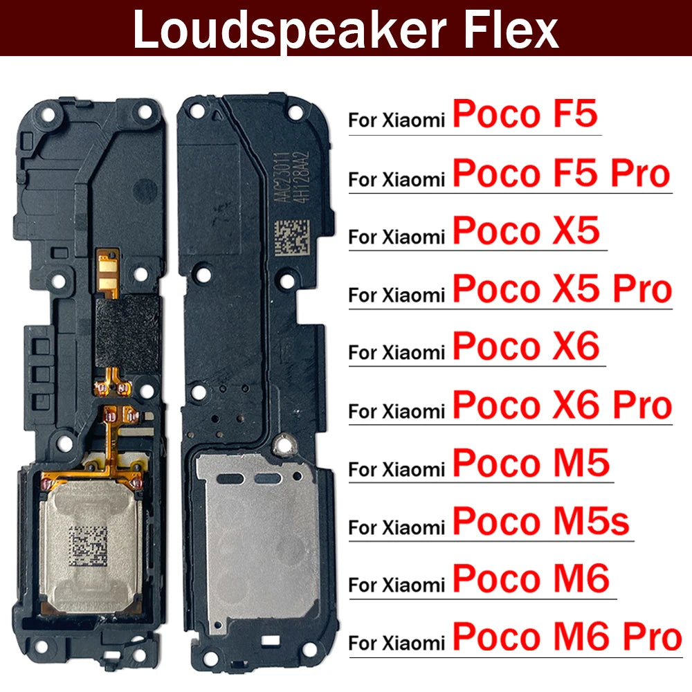 New For Xiaomi Poco F5 X5 X6 M5 M5s M6 Pro 4G 5G Loudspeaker bottom Loud Speaker Sound Buzzer Ringer Flex Cable  Xiaomi  Xiao mi phone repair parts