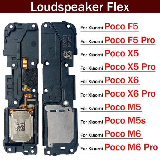 New For Xiaomi Poco F5 X5 X6 M5 M5s M6 Pro 4G 5G Loudspeaker bottom Loud Speaker Sound Buzzer Ringer Flex Cable  Xiaomi  Xiao mi phone repair parts