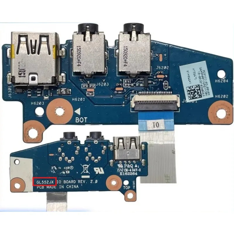 For Asus ZX50J ZX50V GL552J GL552V FX-PRO GL552JX GL552VW USB board daughterboard charging IO board audio board cable Asus laptop repair parts