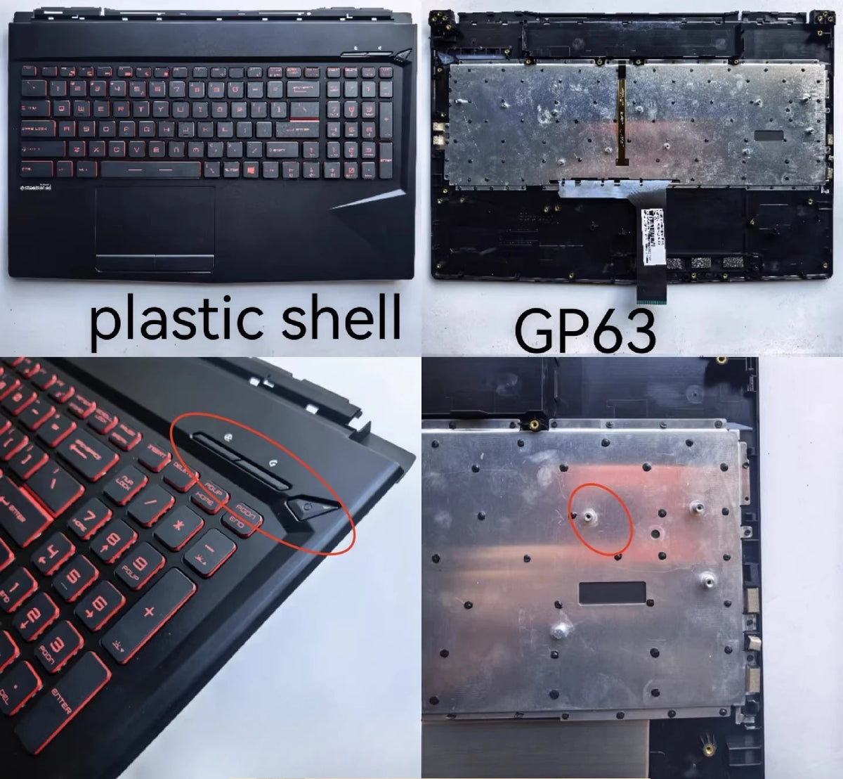 Cover case for MSI we63 GE63 GP63MS-16P1 16P2 16P5 16P7 Lcd back housing bezel frame upper palmrest topcase bottom hinge shell MSI laptop repair parts