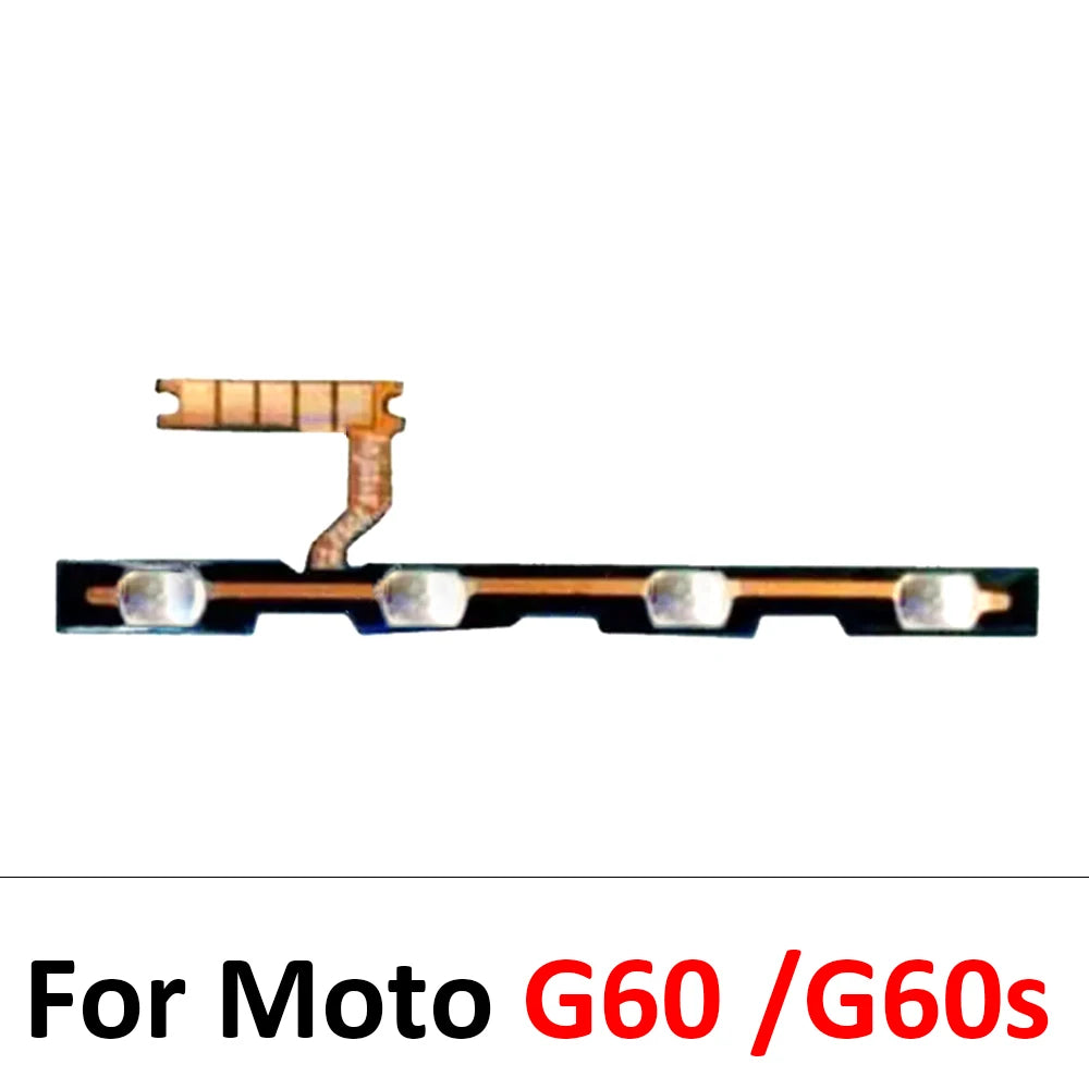 10Pcs, Volume Power Switch On Off Button Flex Cable For Moto G10 G20 G30 G100 G200 G50 G60 G60s G31 G51 G22 G32 G52 G41 G71 5G Motorola phone repair parts
