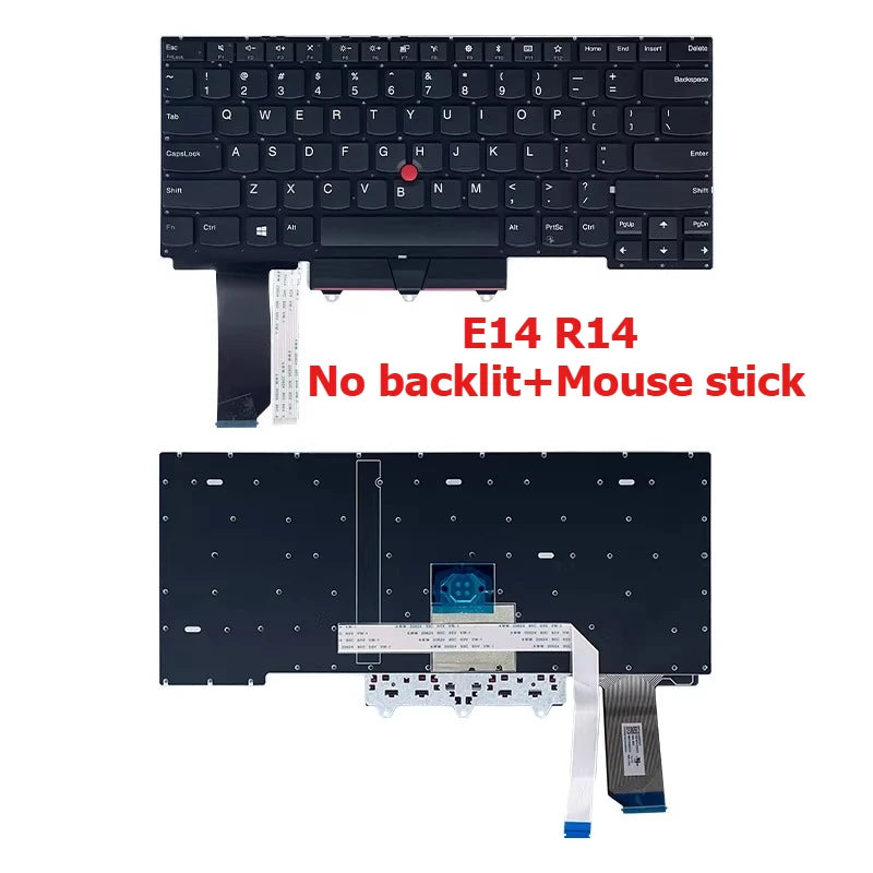 Keyboard for Lenovo  Thinkpad E14 R14 E15 T14 T15 L14 L15 T14S p14s S3 GEN2 backlight mouse stick KEYBOARD Lenovo laptop repair parts