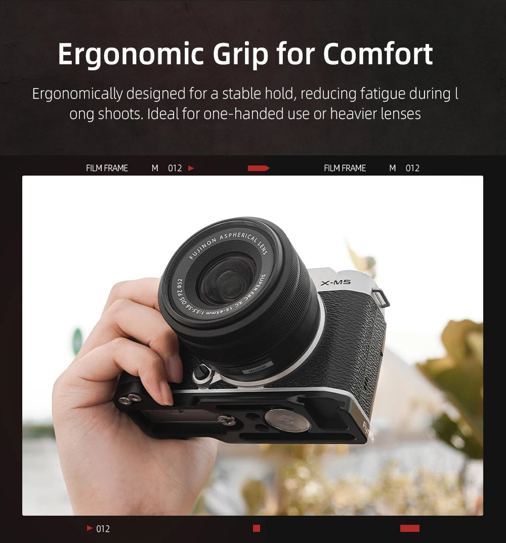 Flymile X-M5 Thumb Grip Aluminum Alloy Metal Thumb Up Grip for FUJIFILM X-M5 Camera with Hot Shoe Thumb Rest Support Holder Digital camera repair parts