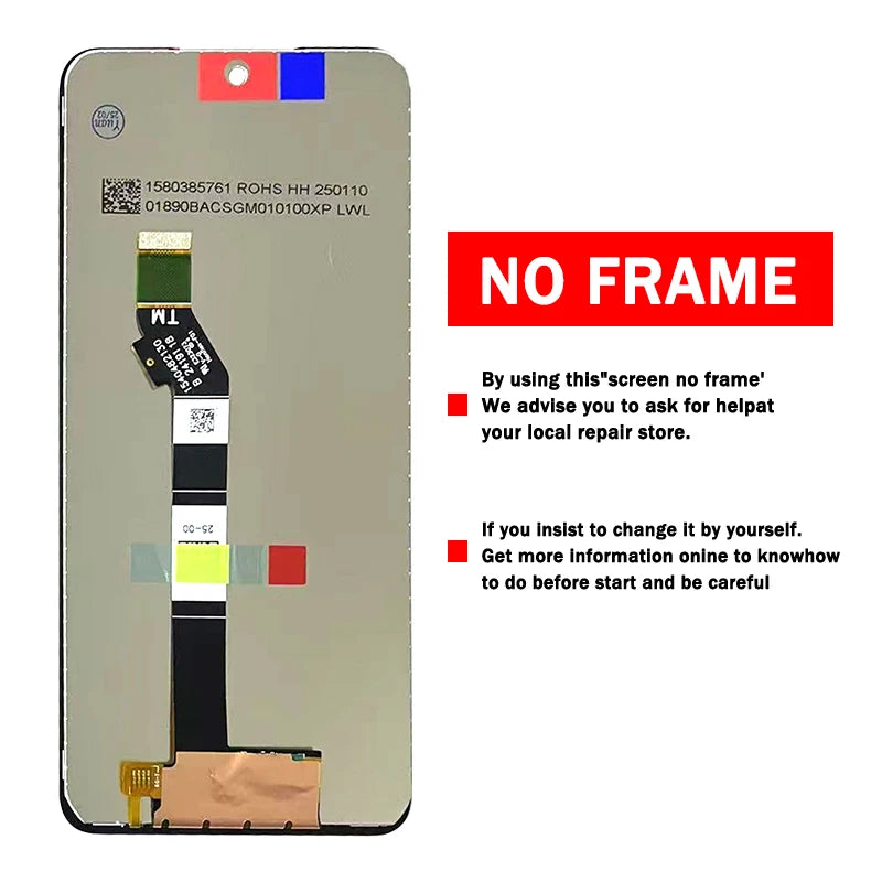 6.67' For Motorola Moto G05 LCD Display Touch Screen with Frame Assembly Replacement For Moto G05 LCD Screen Motorola phone repair parts